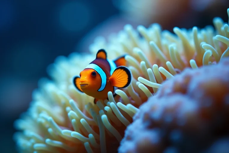 Poisson-clown dans une anémone de mer illustrant la fluidité de genre dans le monde animal